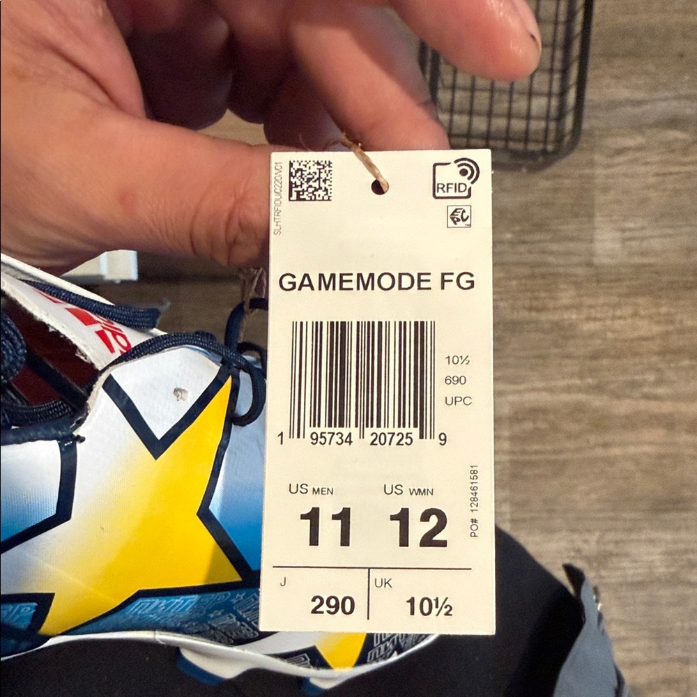Adidas Blue and Red Graphic Soccer Cleats - Picture 2 of 2